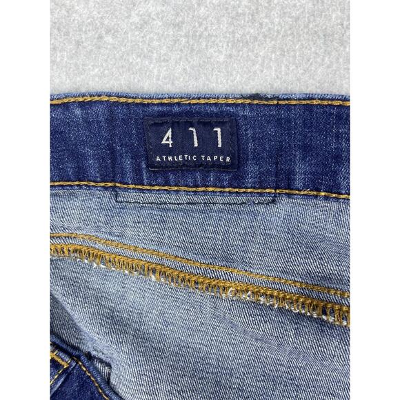 Lucky Brand 411‎ Athletic Taper Jeans Men's 40X32 Blue Distressed Denim Casual - Picture 6 of 12